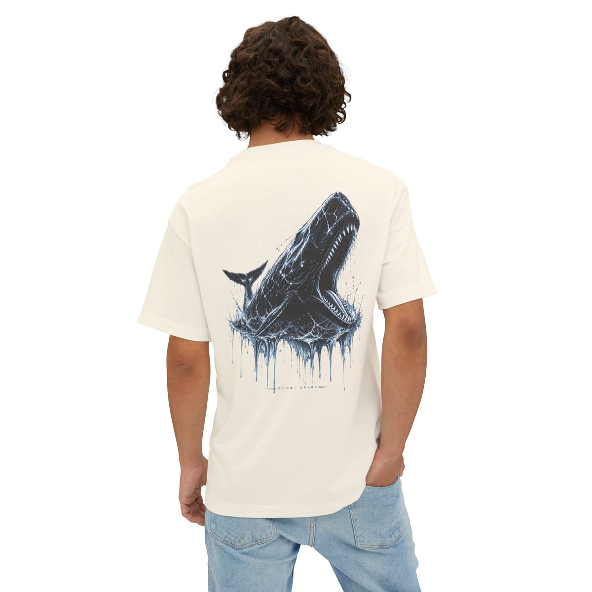Sperm whale-beast unisex Oversized Boxy Tee