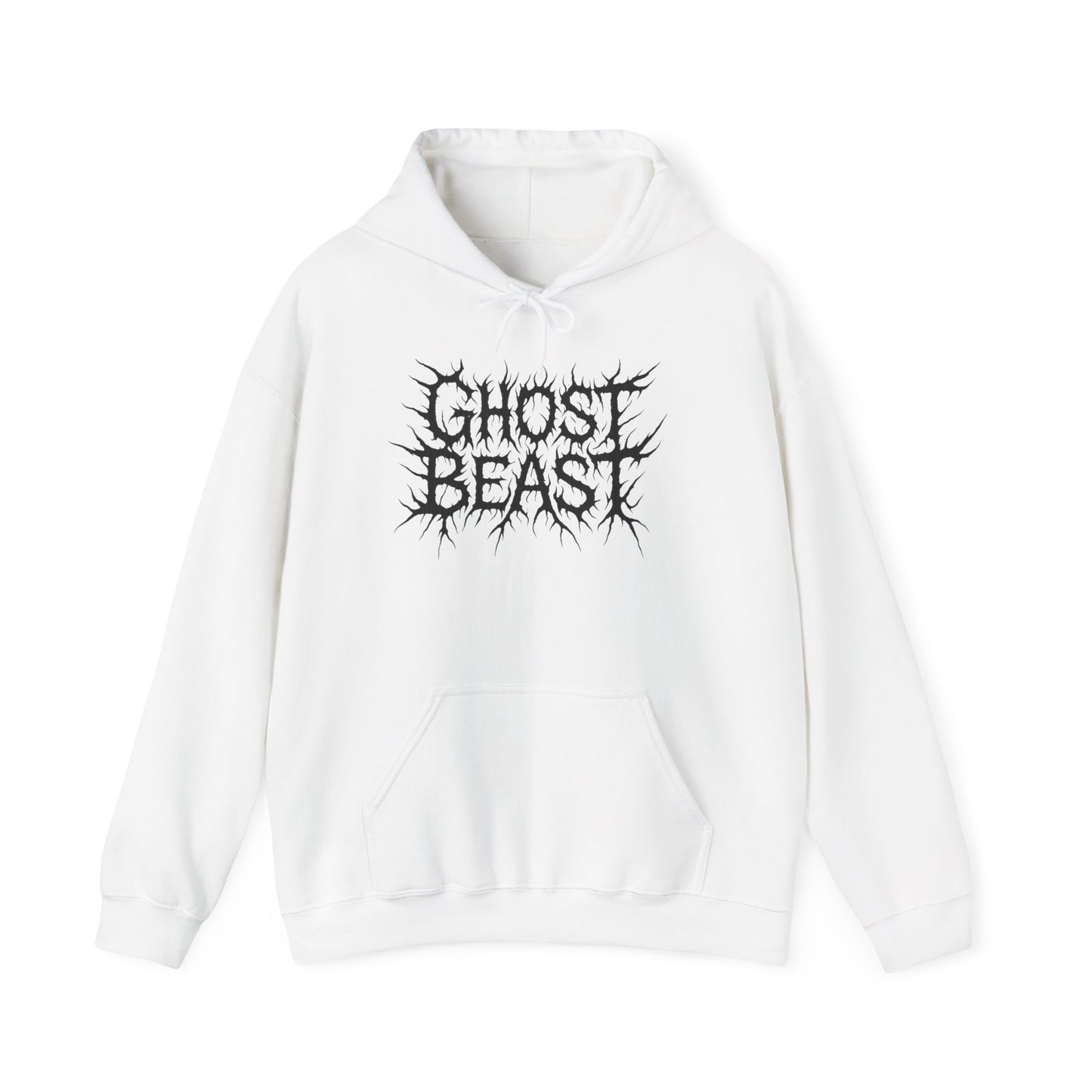 Ghost Beast Hoodie, Gothic Metal lettering, Unisex