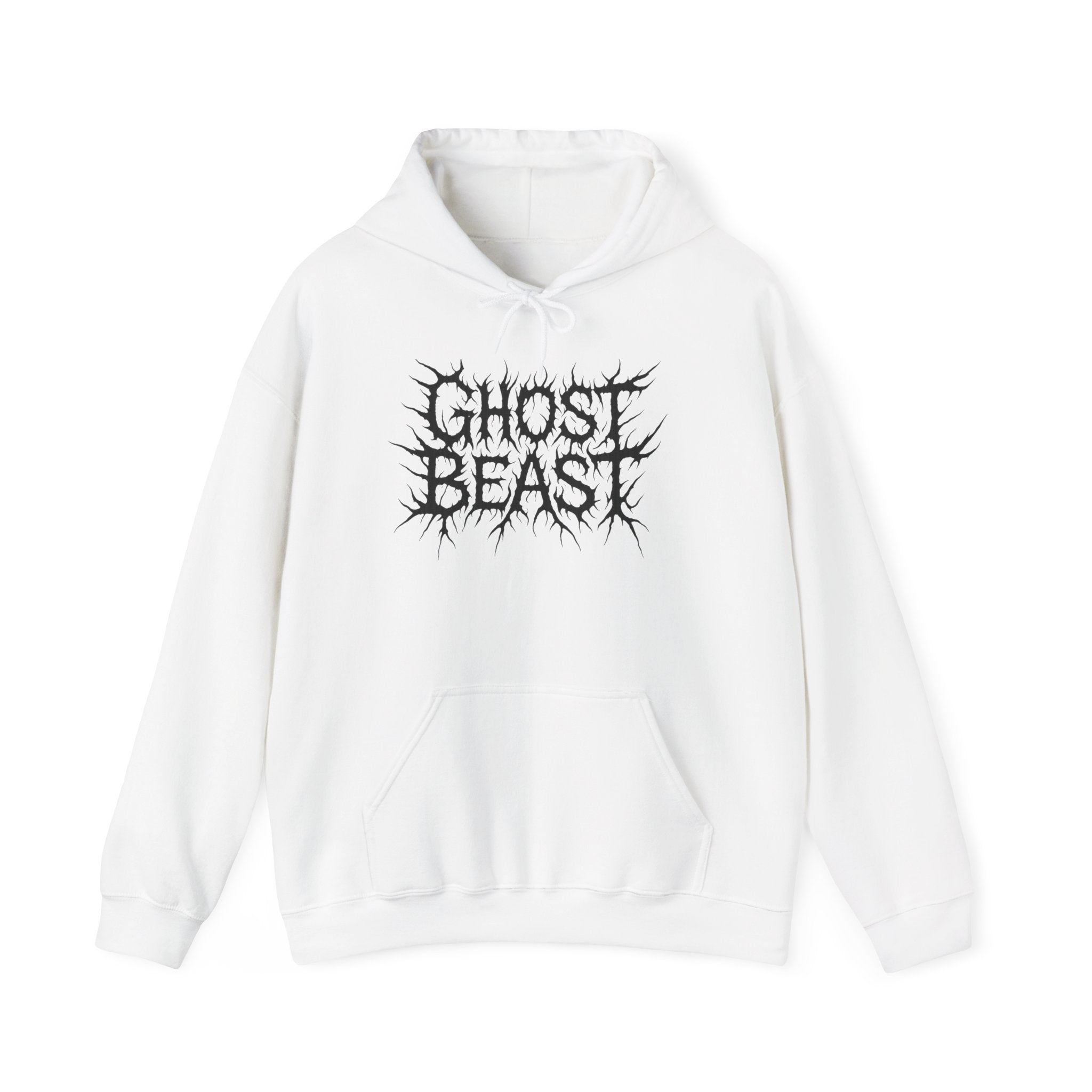 Ghost Beast Hoodie, Gothic Metal lettering, Unisex