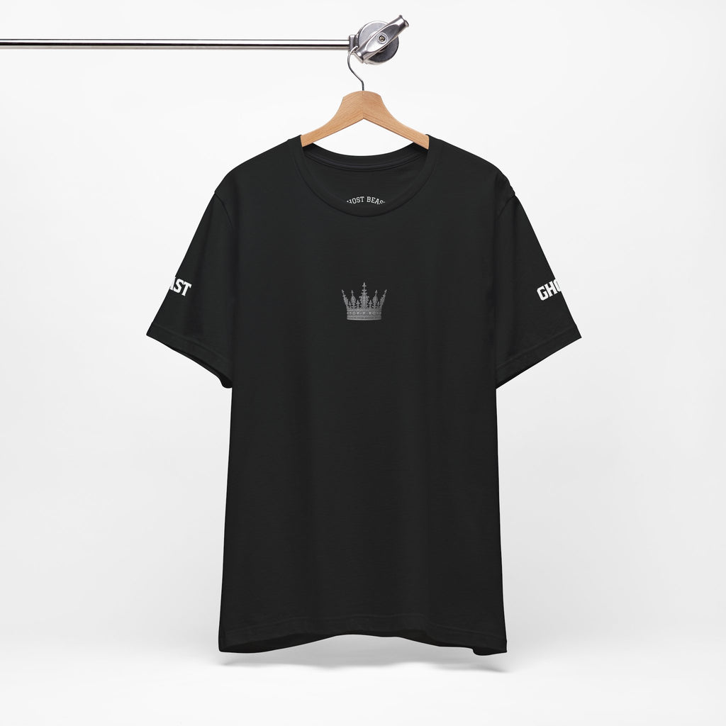 Street Wear Short Sleeve T-Shirt, White Crown, Ghost Beast
