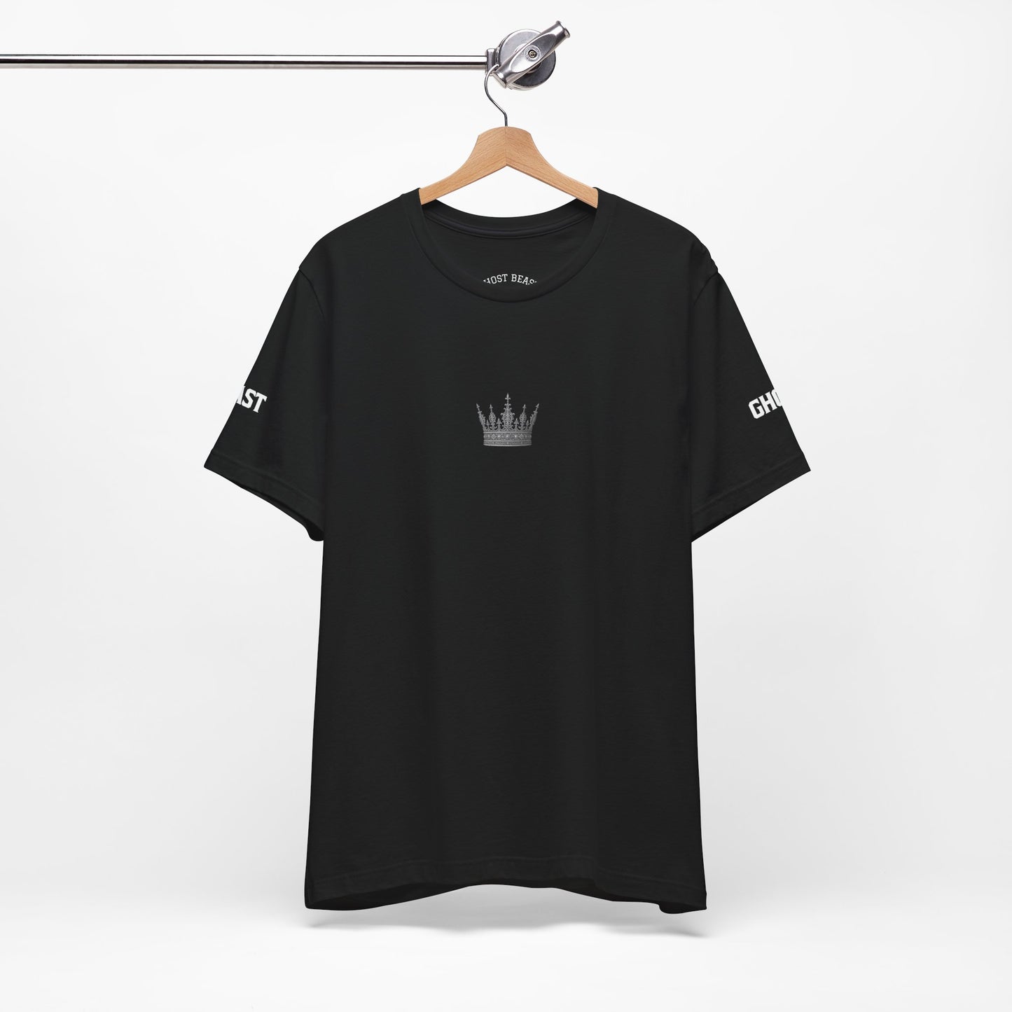 Street Wear Short Sleeve T-Shirt, White Crown, Ghost Beast