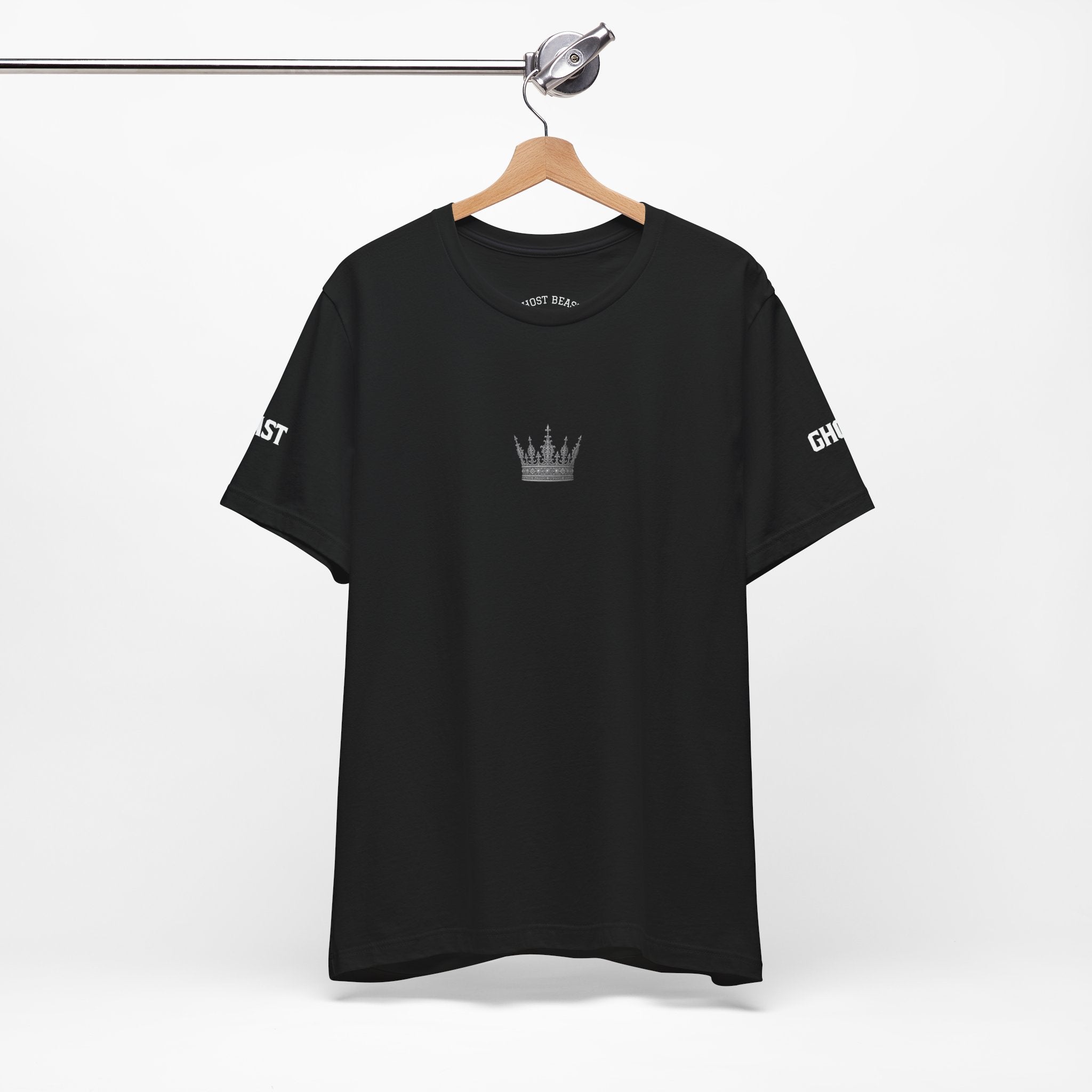 Street Wear Short Sleeve T-Shirt, White Crown, Ghost Beast