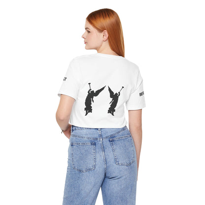 Street Wear short-sleeved T-shirt, white with black, angels No. 2, Ghost Beast™